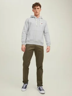 JORINTERNATIONAL ZIP SWEAT HOOD LN light grey melange