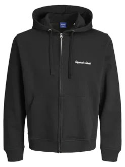 JORNORREBRO EMB SWEAT ZIP HOOD NOOS black