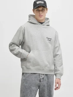 JORNORREBRO TYPO BACK SWEAT HOOD SN white melange
