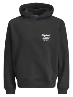 JORNORREBRO TYPO BACK SWEAT HOOD SN black