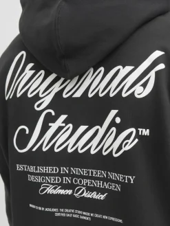 JORNORREBRO TYPO BACK SWEAT HOOD SN black