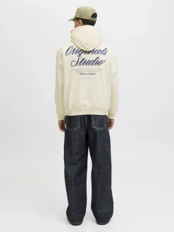 JORNORREBRO TYPO BACK SWEAT HOOD SN antique white