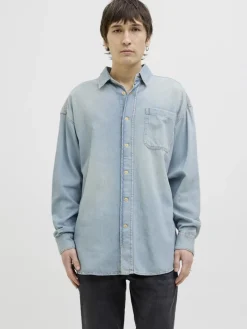 JORSANTORINI DENIM SHIRT LS SN blue denim