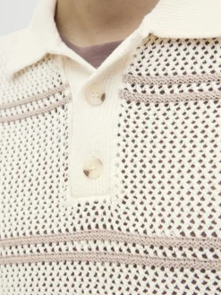 JORSUMMER KNIT SS POLO STYD SS25 sea salt
