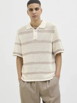 JORSUMMER KNIT SS POLO STYD SS25 sea salt