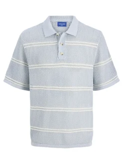 JORSUMMER KNIT SS POLO STYD SS25 skyway