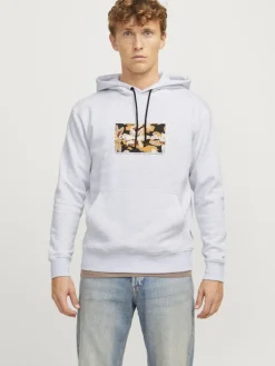 JORVESTERBRO NEWTON BOXFRONT SWEAT BF LN white melange