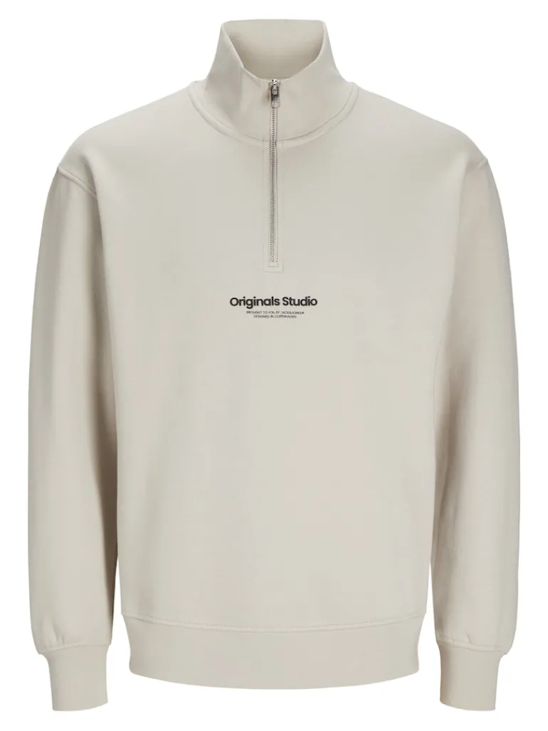 JORVESTERBRO SWEAT QUARTER ZIP HN NOOS moonbeam