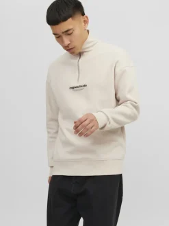 JORVESTERBRO SWEAT QUARTER ZIP HN NOOS moonbeam