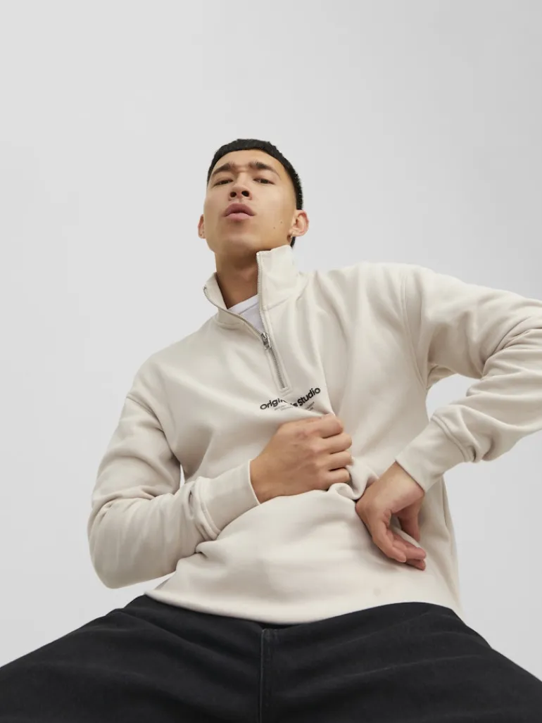 JORVESTERBRO SWEAT QUARTER ZIP HN NOOS moonbeam