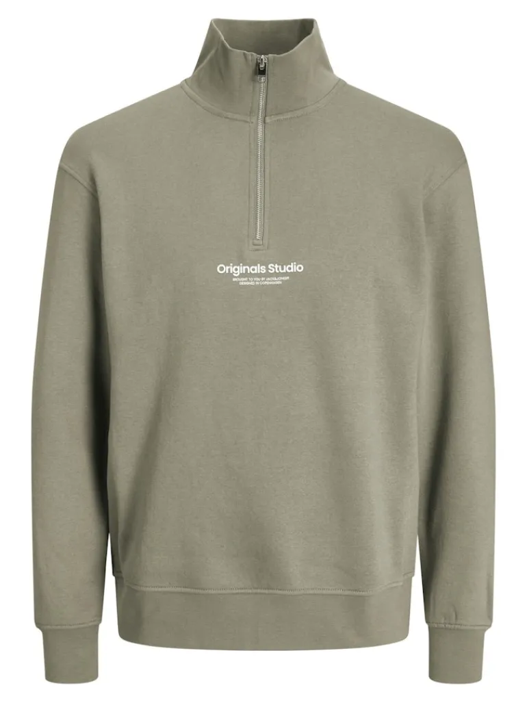 JORVESTERBRO SWEAT QUARTER ZIP HN NOOS silver sage