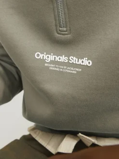 JORVESTERBRO SWEAT QUARTER ZIP HN NOOS silver sage