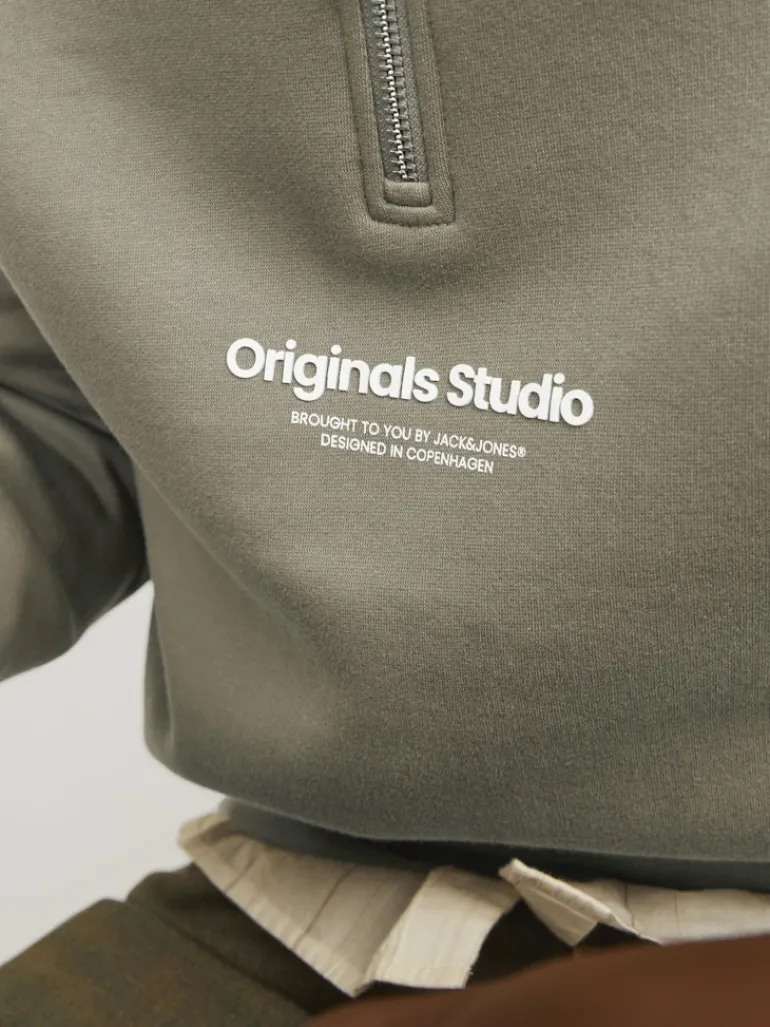 JORVESTERBRO SWEAT QUARTER ZIP HN NOOS silver sage