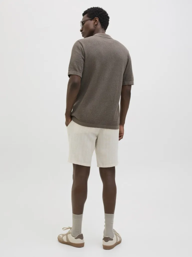 JPSTACE MYKONOS LINEN BLEND SHORTS REG moonbeam
