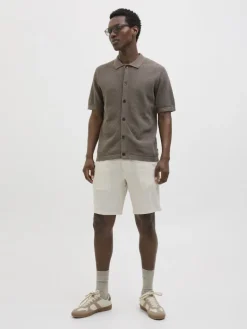 JPSTACE MYKONOS LINEN BLEND SHORTS REG moonbeam