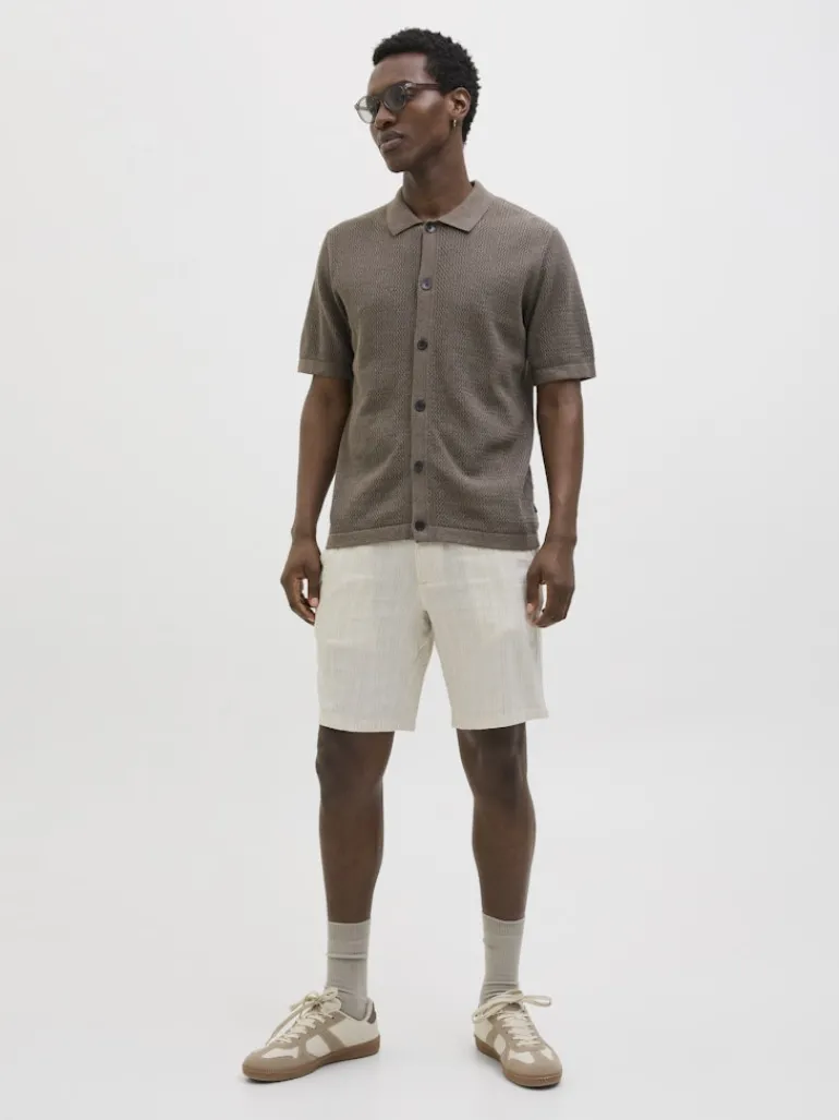 JPSTACE MYKONOS LINEN BLEND SHORTS REG moonbeam