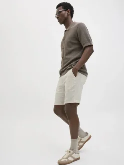 JPSTACE MYKONOS LINEN BLEND SHORTS REG moonbeam