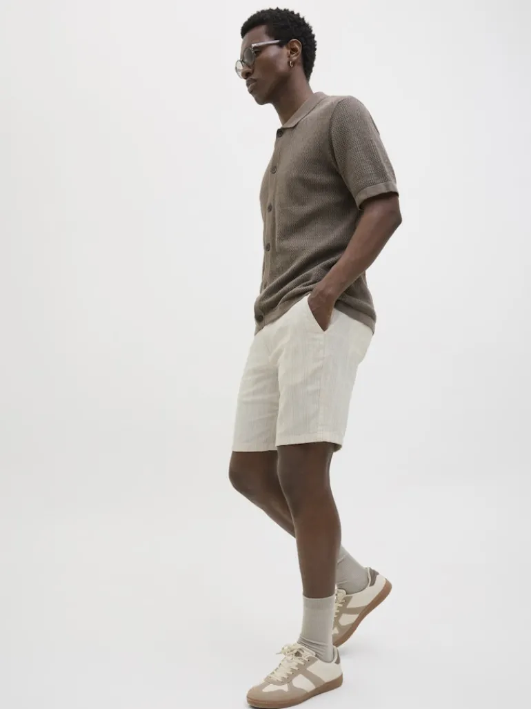 JPSTACE MYKONOS LINEN BLEND SHORTS REG moonbeam