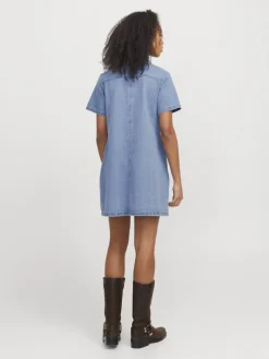 JXAMARA SS DENIM DRESS DNM SN light blue denim