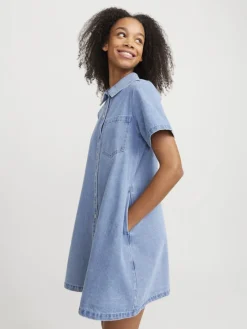 JXAMARA SS DENIM DRESS DNM SN light blue denim