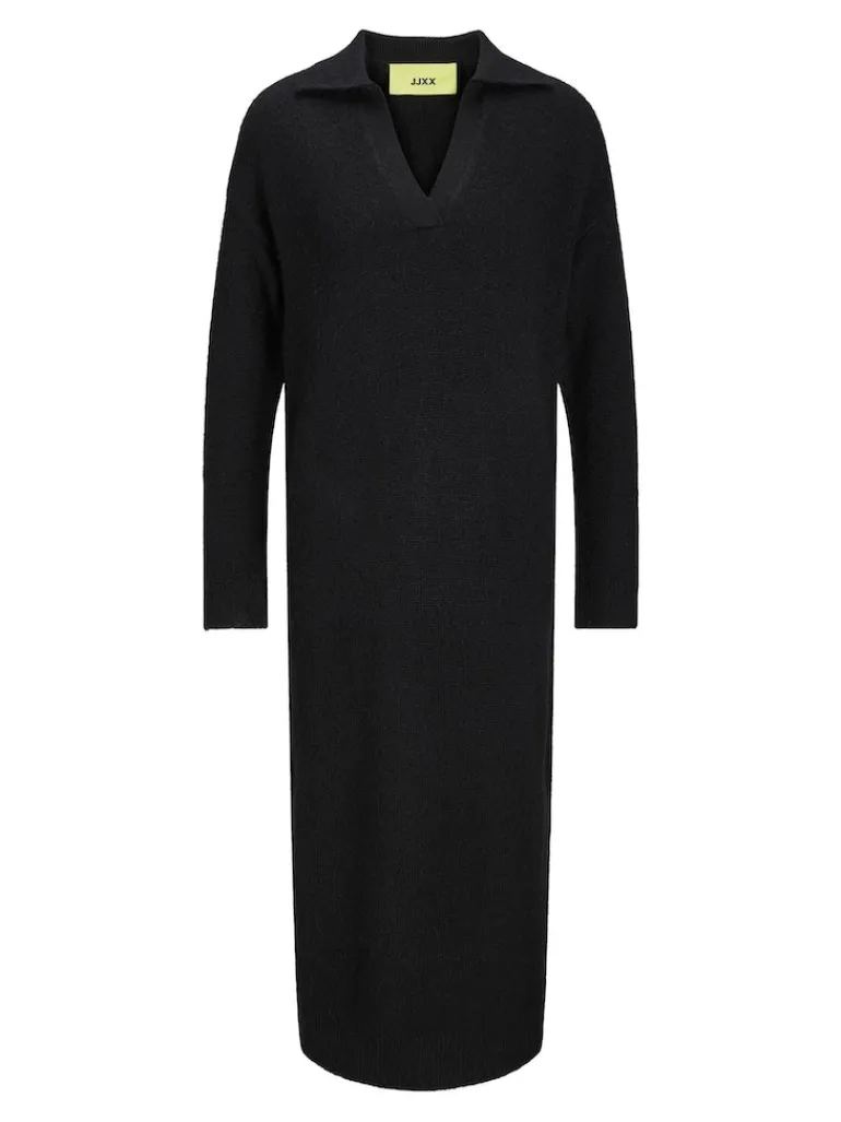 JXARIELLA POLO NECK DRESS KNIT black