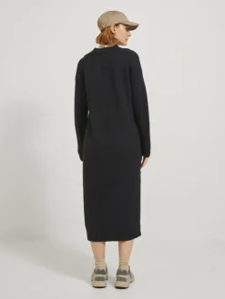JXARIELLA POLO NECK DRESS KNIT black