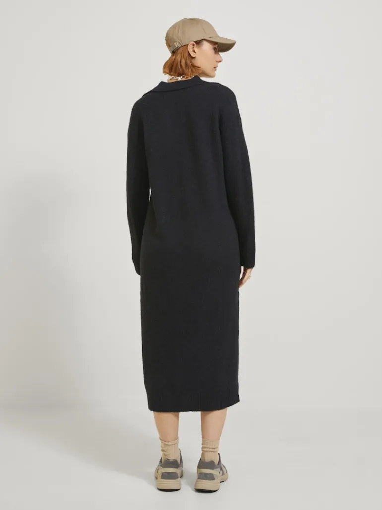 JXARIELLA POLO NECK DRESS KNIT black