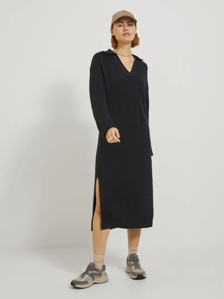 JXARIELLA POLO NECK DRESS KNIT black
