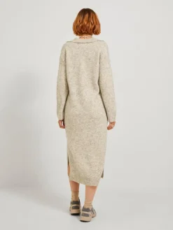 JXARIELLA POLO NECK DRESS KNIT cloud dancer