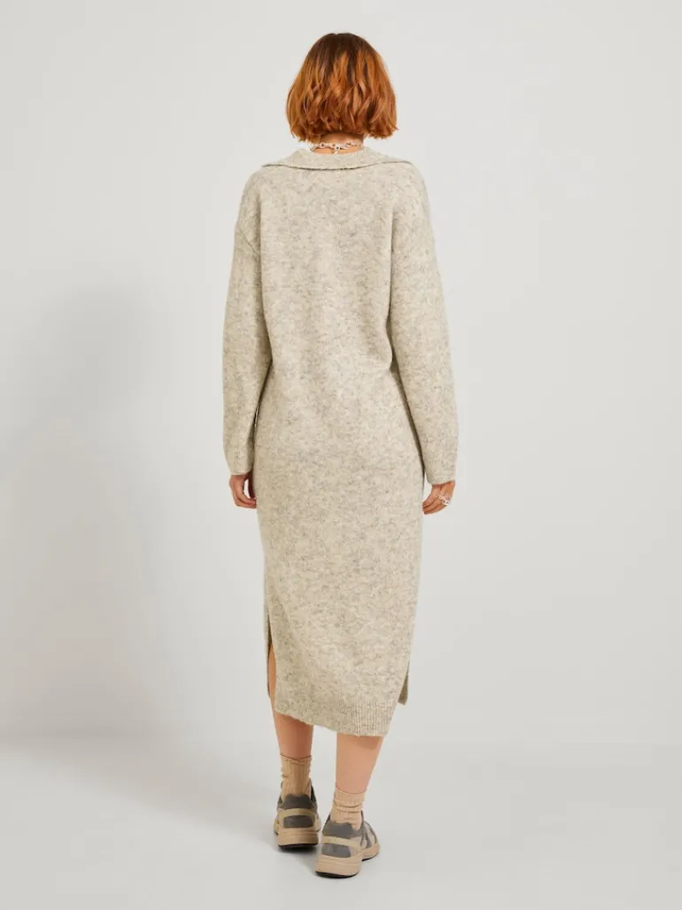 JXARIELLA POLO NECK DRESS KNIT cloud dancer