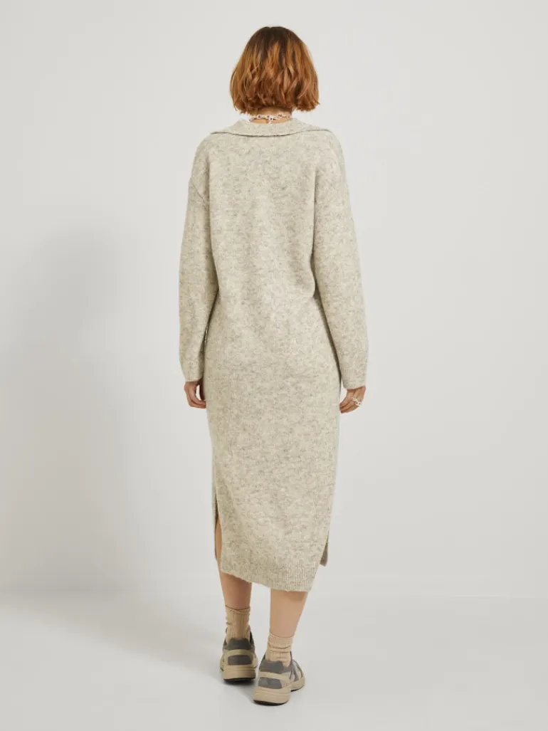 JXARIELLA POLO NECK DRESS KNIT cloud dancer