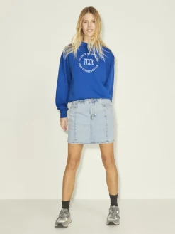 JXBEATRICE LOOSE LS SWEAT SWT NOOS blue iolite