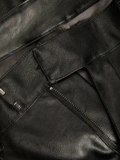 JXCATIE FAUX LEATHER PANTS NOOS black