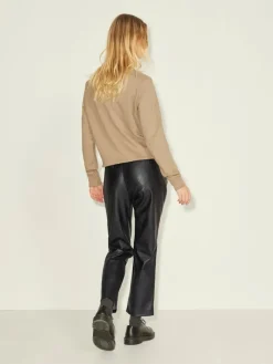 JXCATIE FAUX LEATHER PANTS NOOS black