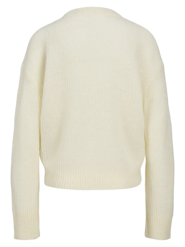JXEMBER FLUFFY CREW NECK KNIT vanilla ice