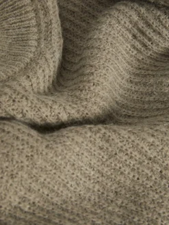 JXEMBER FLUFFY CREW NECK KNIT brindle