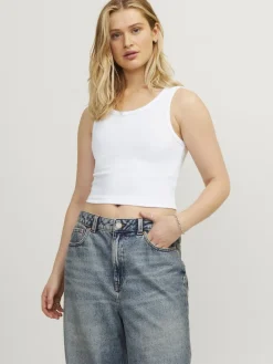 JXFALLON STR SL RIB TOP JRS NOOS bright white