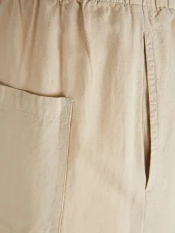 JXFLORA LINEN BLEND MW PANT WVN SN cement