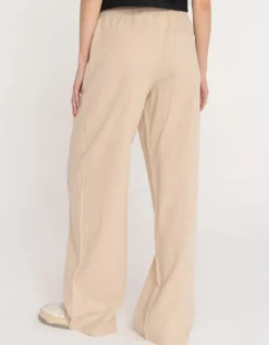 JXFLORA LINEN BLEND MW PANT WVN SN cement