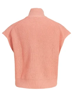 JXFLORENCE TWIST HALF ZIP VEST KNIT SN coral haze