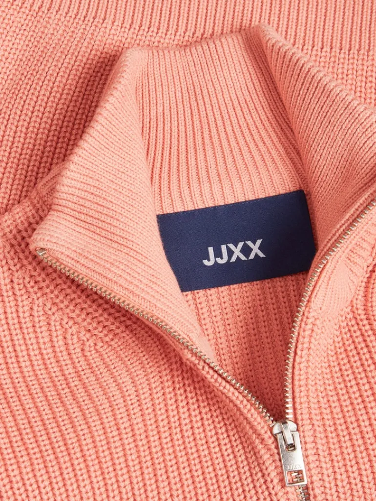 JXFLORENCE TWIST HALF ZIP VEST KNIT SN coral haze
