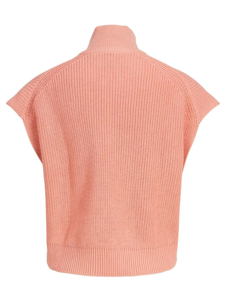 JXFLORENCE TWIST HALF ZIP VEST KNIT SN coral haze
