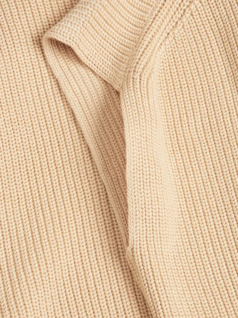 JXFLORENCE TWIST HALF ZIP VEST KNIT SN beige