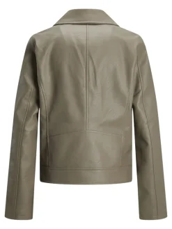 JXGAIL FAUX LEATHER BIKER JACKET NOOS brindle