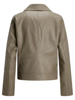 JXGAIL FAUX LEATHER BIKER JACKET NOOS brindle