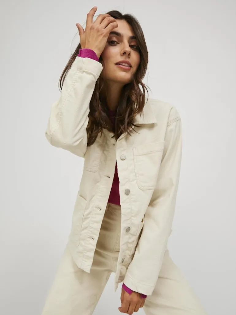 -JXGELLY RLX CORD OVERSHIRT SN bone white