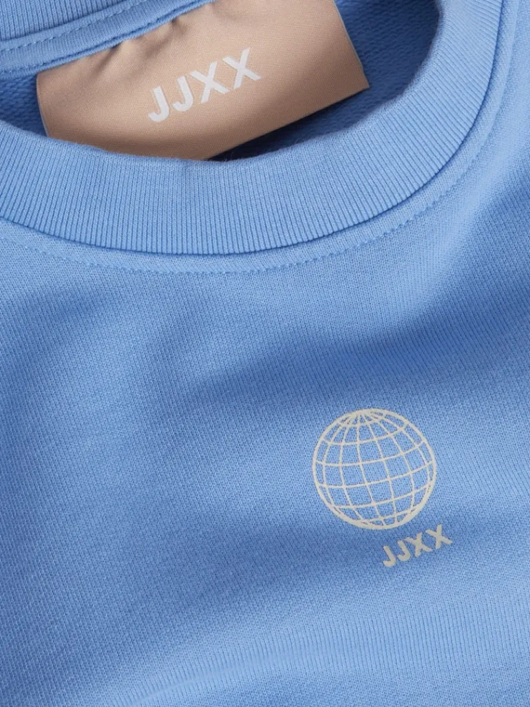 JXJADA SOFT LOOSE LS SWEAT SWT SN silver lake blue