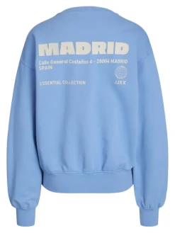 JXJADA SOFT LOOSE LS SWEAT SWT SN silver lake blue