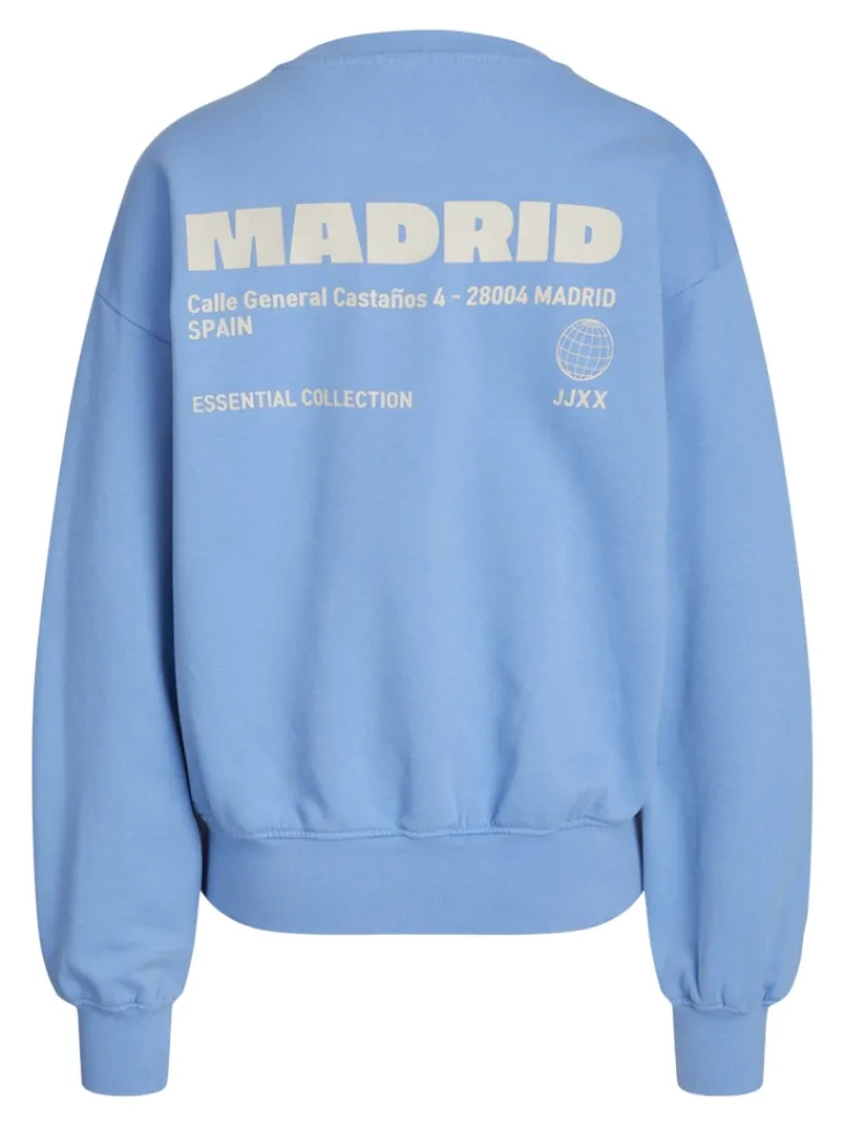 JXJADA SOFT LOOSE LS SWEAT SWT SN silver lake blue