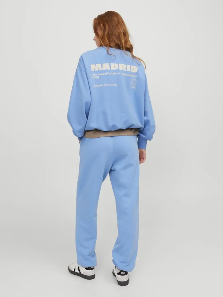 JXJADA SOFT LOOSE LS SWEAT SWT SN silver lake blue